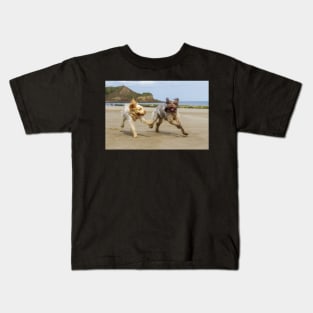 Playing on the beach Spinoni Kids T-Shirt